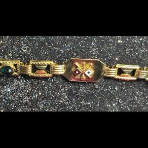 Vintage Bracelet Rare Gold plated over Sterling Silver has markings